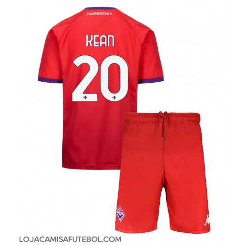 Camisa de Futebol Fiorentina Moise Kean #20 Equipamento Alternativo Infantil 2024-25 Manga Curta (+ Calças curtas)